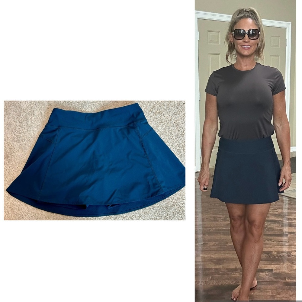 Athletic Works Women's dark Navy golf tennis Skirt skort Sz M  bicycle shorts